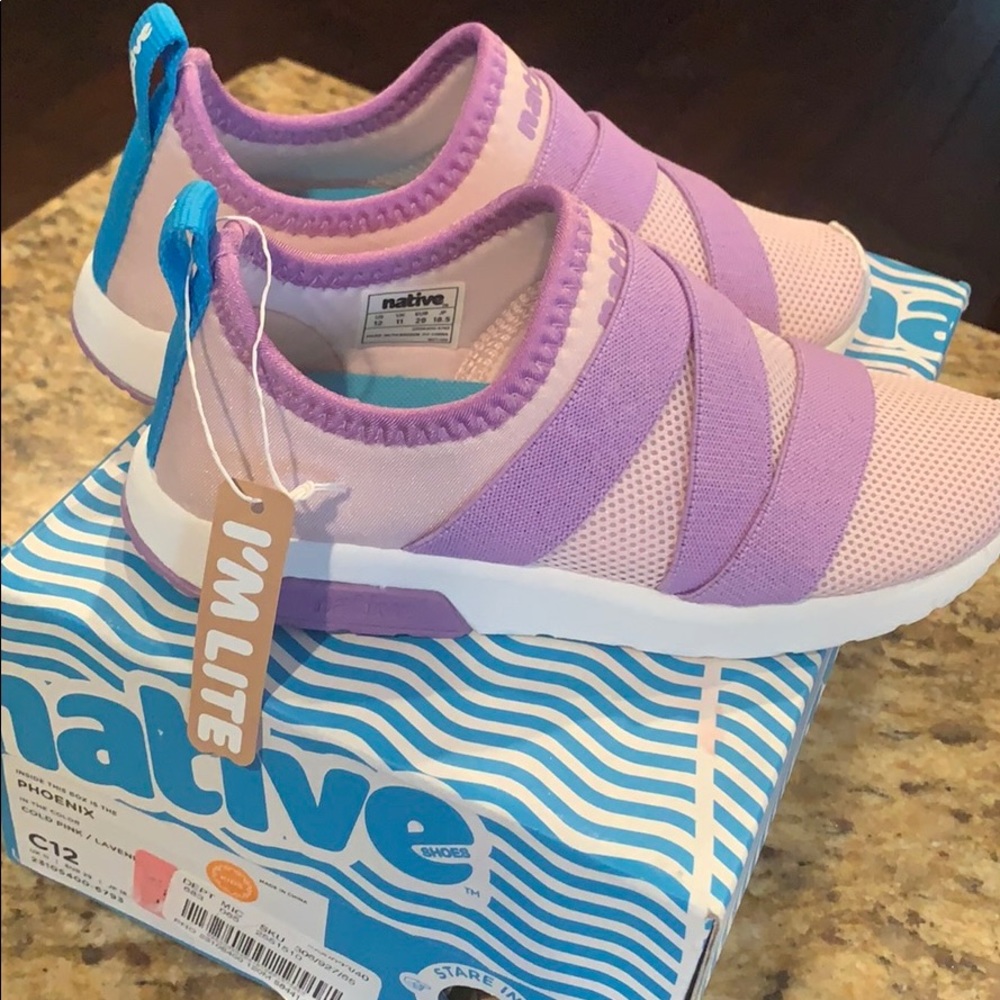 NWT never worn girls size 12 Native slip on shoes